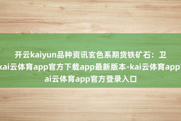 开云kaiyun　　品种资讯　　玄色系期货　　铁矿石：卫星数据表现-kai云体育app官方下载app最新版本-kai云体育app官方登录入口